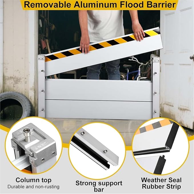 Flood Barriers for Home Exterior, Reusable Heavy Duty Aluminum Flood Water - Image 7