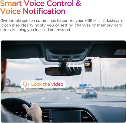 VIOFO Dash Cam A119 Mini 2, STARVIS 2 Sensor, 2K 60fps/HDR 30fps Voice Control - Image 7