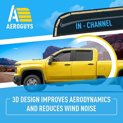 Extra Durable Window Deflectors In-Channel Visors Rain Guards Fit - Image 5