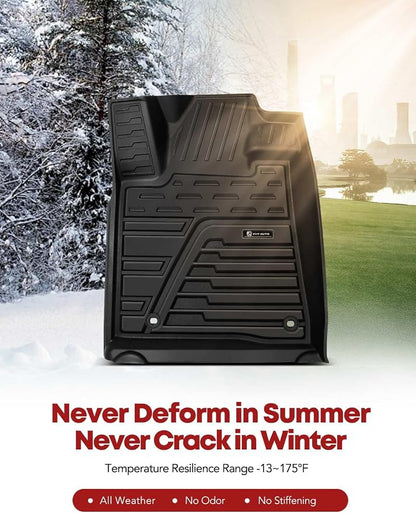 YHTAUTO Floor Mats Fit 2014-2021 Toyota Tundra CrewMax/Double Cab, TPE All - Image 8
