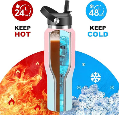 SENDESTAR 40oz Stainless Steel Water Bottle, Double Wall Vacuum Insulated Bottle - Image 3