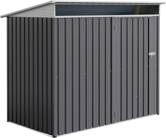 JY QAQA 6x4 FT Metal Outdoor Garden Storage Shed, Waterproof Metal Garden Sheds by JYQAQA