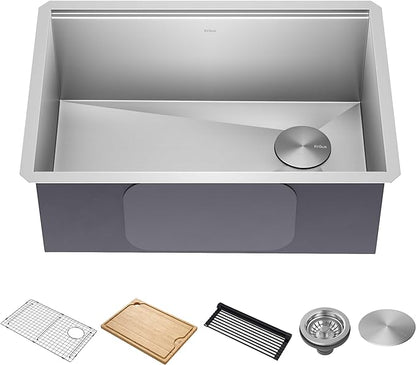 KRAUS Kore 27-Inch Undermount Workstation 16 Gauge Single Bowl Stainless Steel by KRAUS