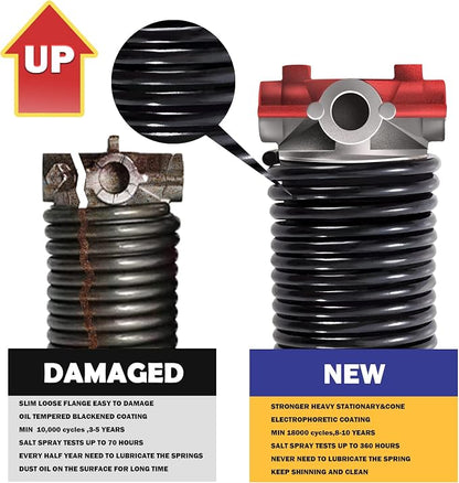 2" Garage Door Springs Pair, Garage Door Spring Replacement, Torsion Springs - Image 3