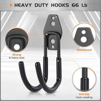 Garage Tool Hooks Wall Mount, 6 Pack Heavy Duty Storage Hooks - Image 3