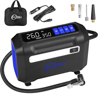 R8 Tire Inflator Portable Air Compressor, DC 12V Air Compressor Portable by ROCGORLD