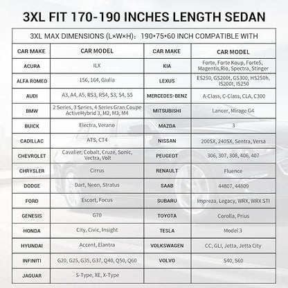 Tecoom Car Cover Waterproof All Weather, Windproof Storm Full Exterior Covers - Image 6