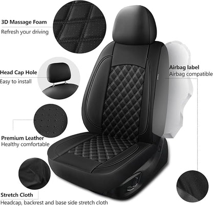 Leather Car Seat Covers, Breathable and Waterproof Napa Leather Automotive Seat - Image 5