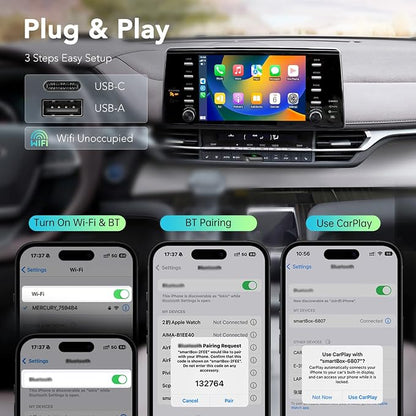 Wireless CarPlay Adapter for iPhone, 2025 Carplay Wireless Adapter for Apple & - Image 5