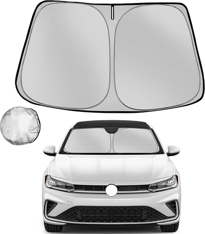 Windshield Sun Shade for 2019-2025 Volkswagen VW Jetta Foldable Sun Sunshade by Fonowka