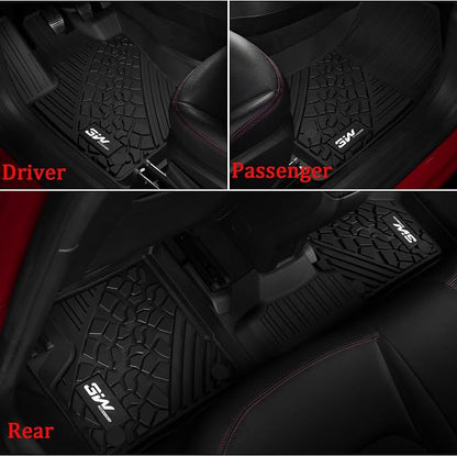 3W Floor Mats Fit for Jeep Renegade 2015-2023 TPE All Weather Custom Fit Floor - Image 8
