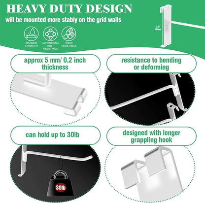 40Pcs 4" Gridwall Display Hooks Assortment Set, Wire Diameter 5mm// 0.2” - Image 4
