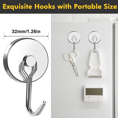 MIKEDE Strong Magnetic Hooks, 110LB Swivel Magnetic Hooks Cruise, Neodymium - Image 4