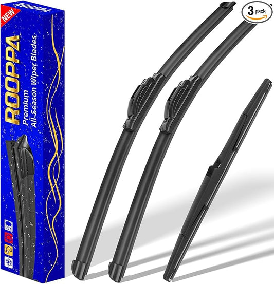 3 wipers Replacement for 2010-2015 Lexus RX450h/2010-2015 Lexus RX350, by ROOPPA
