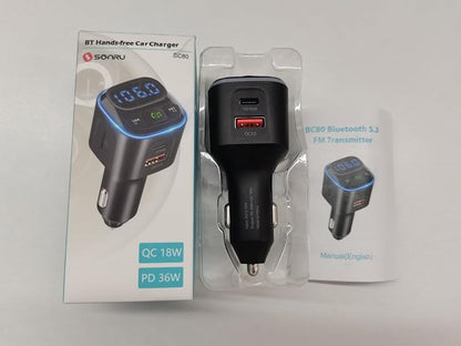 Bluetooth 5.3 FM Transmitter Car Adapter Wireless Radio Adapter HiFi Bass Sound - Image 8