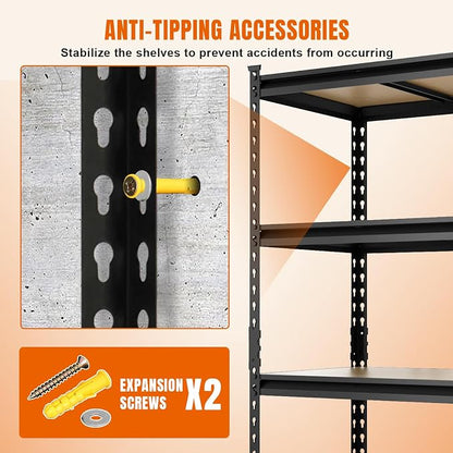 BIG RED Storage Shelving Unit, 5-Tier Adjustable, Heavy Duty Metal Garage - Image 10