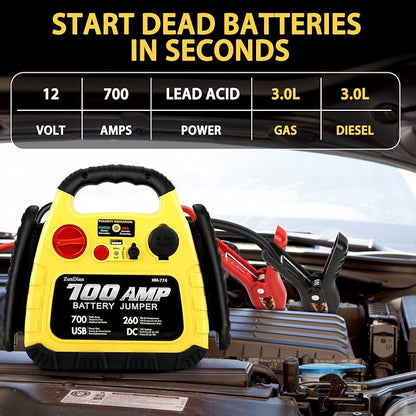 Jump Starter with Air Compressor 260PSI, 1000A Portable Car Jump Starter - Image 3