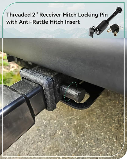 Ebike Racks for Tow Hitch with Lock, 2 Bike Rack for Car Truck SUV RV Trailer - Image 7