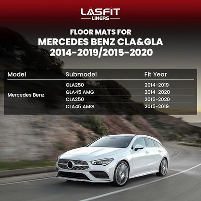 LASFIT Floor Mats for Mercedes Benz CLA 2014-2019 & GLA 2015-2020 250/45 AMG - Image 6