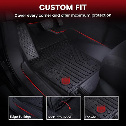 LASFIT Floor Mats for Toyota Tacoma 2024 2025 Double Cab All Weather Floor - Image 2