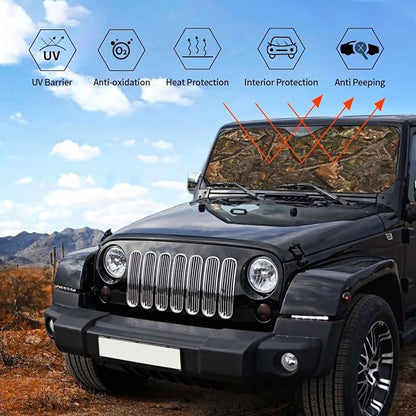 Camouflage Hunting Car Windshield Sunshade Front Window Sun Visor Protector - Image 5