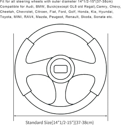 Soft Car Steering Wheel Cover for Sedan, Warm Luxury Velvet, Anti Slip - Image 8
