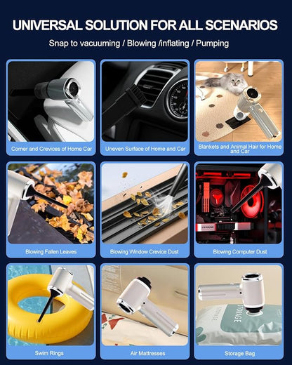 Handheld Car Vacuum Cleaner High Power, 4-in-1 Small Portable Mini Cordless - Image 4