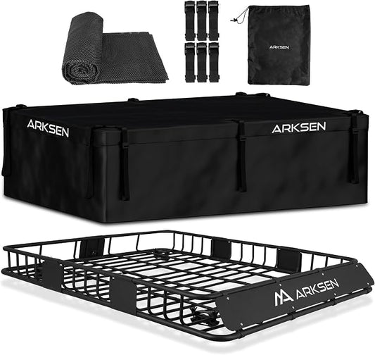 ARKSEN 64 x 50 x 6 Inch Universal Extra Wide 150LB Heavy Duty Roof Rack Cargo by ARKSEN