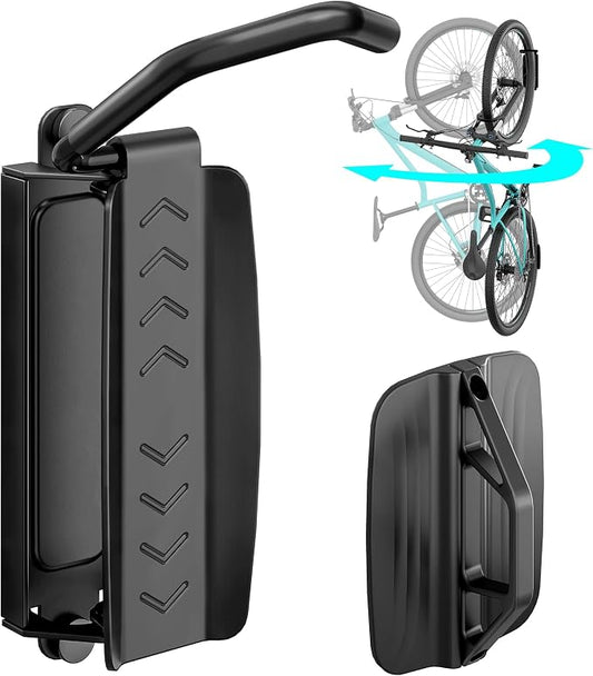 Bike Rack Garage, Bike Wall Mount Heavy Duty, Holds 77 Lbs, Swivel Bike Hangers by Pegzone