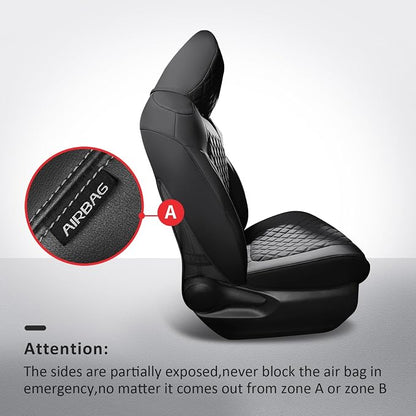 MIROZO Rav4 Seat Covers Full Set, Waterproof Car Seat Covers Faux Leather Seat - Image 2
