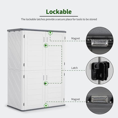 Macrout 50 Cu.Ft Plastic Outdoor Storage Cabinet - Image 6