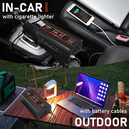 1000W/2000W Car Power Inverter 12v to 110v DC to AC Converter - Image 2