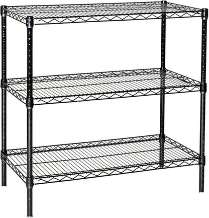 Omega 18" Deep x 30" Wide x 36" High 3 Tier Black Starter Shelving Unit by OmegaProductsCorporation