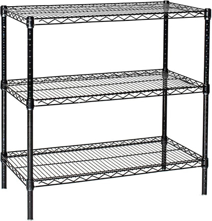 Omega 18" Deep x 24" Wide x 36" High 3 Tier Black Starter Shelving Unit by OmegaProductsCorporation