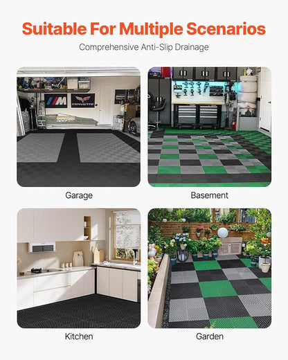VEVOR Interlocking Drainage Mat, 15.7” x 15.7” Modular Interlocking Cushion - Image 6