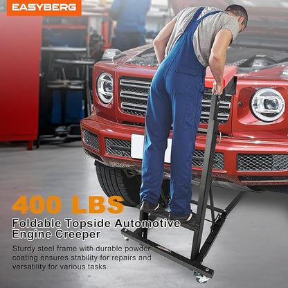 EASYBERG Foldable Topside Creeper, 400LBS Capacity Height Adjustable High Top - Image 2