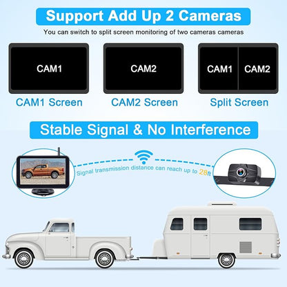 7-Inch Wireless Backup Camera for Truck - Image 2