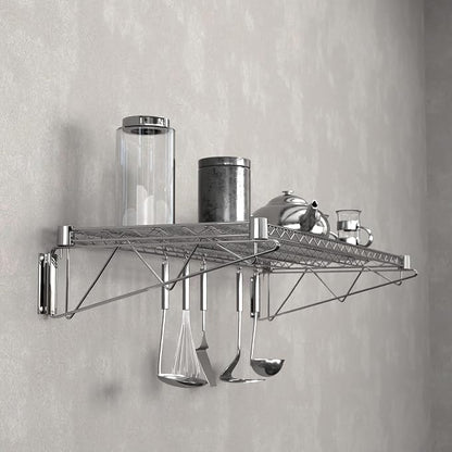 18" x 48" Chrome Wire Wall Mount Shelf - Image 2