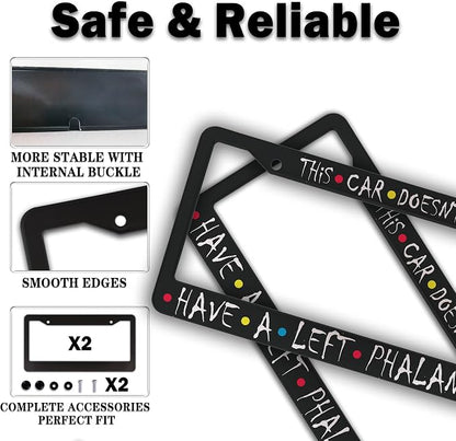 Front License Plate Bracket Black and White License Plate Frames This Car - Image 4