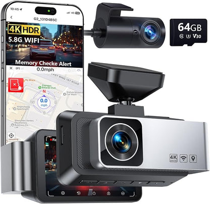 Dash Cam Front and Rear, 4K Full HD Dual Dash Camera by Unknown