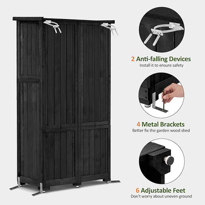 MCombo Outdoor Storage Cabinet, Garden Storage Shed, Outside Vertical Shed - Image 6