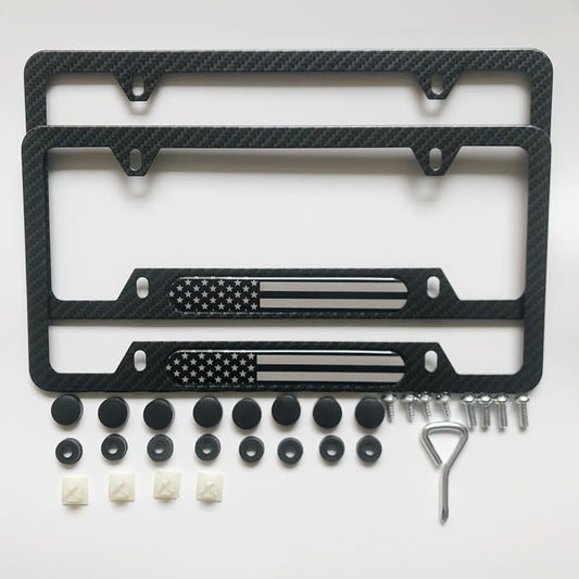 License Plate Frames, 2 Packs Front Rear Car Tags, Aluminum Alloy License Plate by Unknown