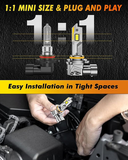 9012/HIR2 Light Bulbs,   Ultra-Bright 6500K, ° Adjustable - Image 5