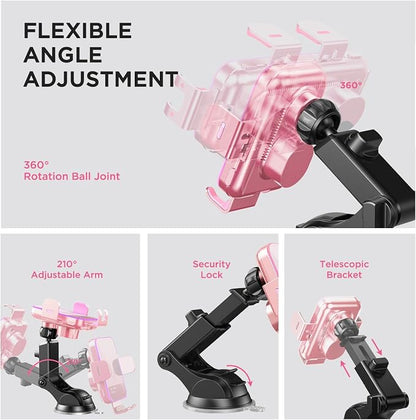 Wireless Car Charger, 【7 Colored LED Backlit】 15W Auto Clamping Car Charger - Image 7
