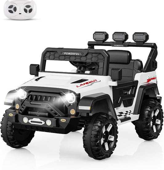 Kids Electric Vehicle, 12V Battery Powered Ride On Car by RELJOFUM