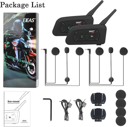 V6 Pro Motorcycle Helmet Bluetooth Intercom Headset 1200M 2 People Full Duplex - Image 7