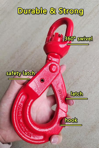 Swivel Self-Locking Hook 11684 lbs Heavy Duty Swivel Lifting Hook Swivel - Image 6