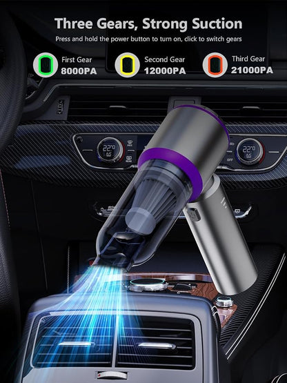 Vacuum/Air Duster 80, 000RPM Super Power Mini Car Vacuum Cleaner 4-in-1 air - Image 3