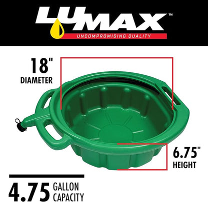 LUMAX Green 3.75 Gallon Plastic Oil Drain Pan - Image 2