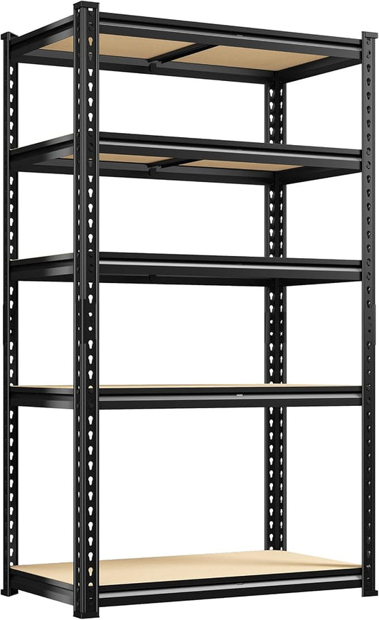 REIBII Storage Shelves 1600LBS Garage Shelving Heavy Duty Metal Shelving 5 Tier by REIBII